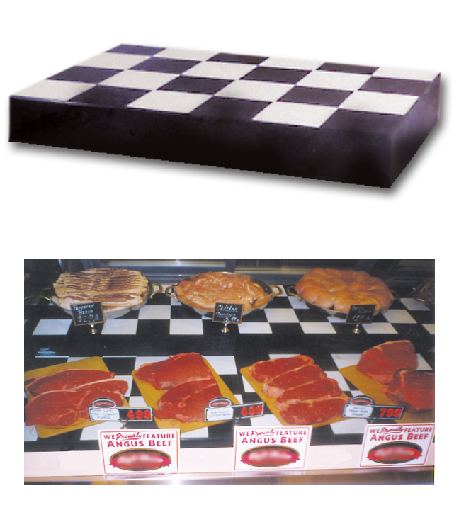 Checkerboard 1-Step Deli Riser 24"L x 15"W x 3"H